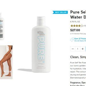2 bottles of BONDI SANDS DARK PURE self tan foaming water